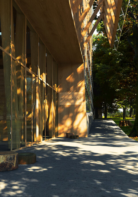 University Arkansas Architecture Dorte Mandrup Wood Building Sustainability